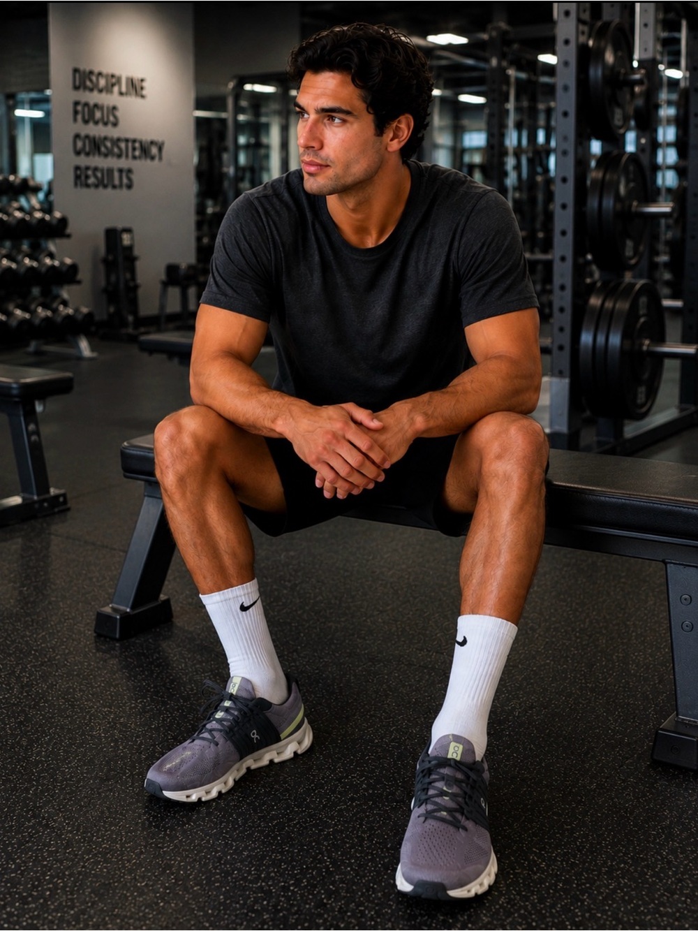 On Running Men's Cloudnova Athletic Shoes in Purple and Lime